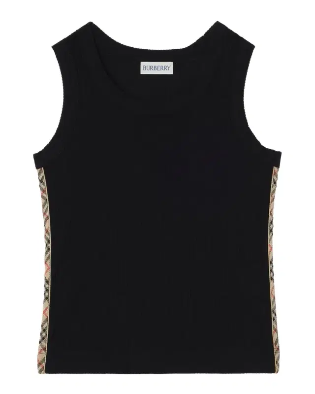 Girl 's Gabriela Check-Trim Cotton Vest, Size 4-