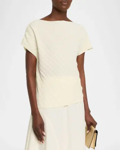 Vince Directional Pleated Top | Thumbnail 4 Vince Directional Pleated Top | Thumbnail 4