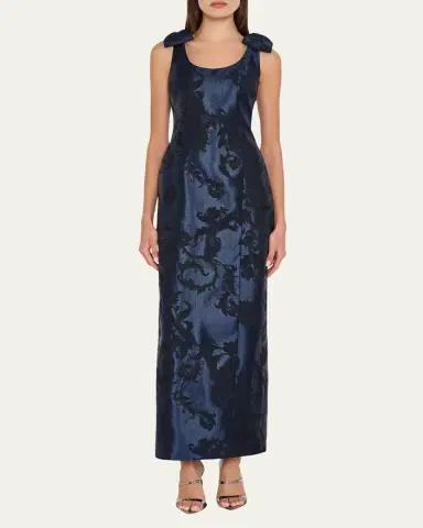 Milly Kaelynn Floral Jacquard Dress | Thumbnail 2 Milly Kaelynn Floral Jacquard Dress | Thumbnail 2
