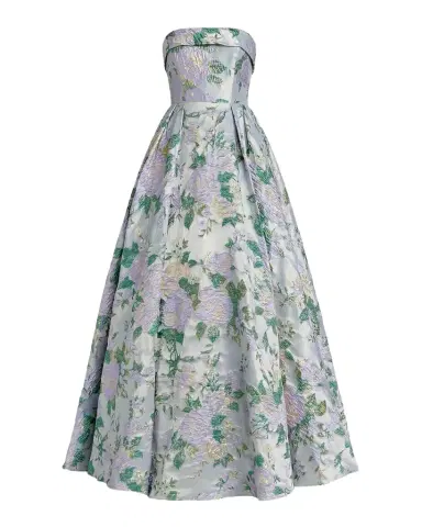 Mac Duggal Strapless Floral Brocade Ball Gown | Thumbnail 1 Mac Duggal Strapless Floral Brocade Ball Gown | Thumbnail 1