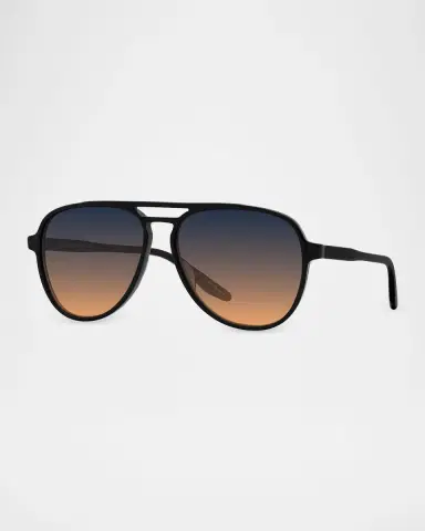 Barton Perreira Men 's Hartmann Acetate Aviator Sunglasses | Thumbnail 2