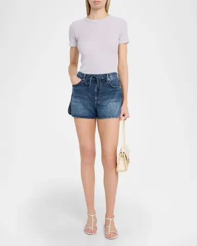 rag & bone Nolan Ultra-Featherweight Denim Drawstring Shorts | Thumbnail 2 rag & bone Nolan Ultra-Featherweight Denim Drawstring Shorts | Thumbnail 2