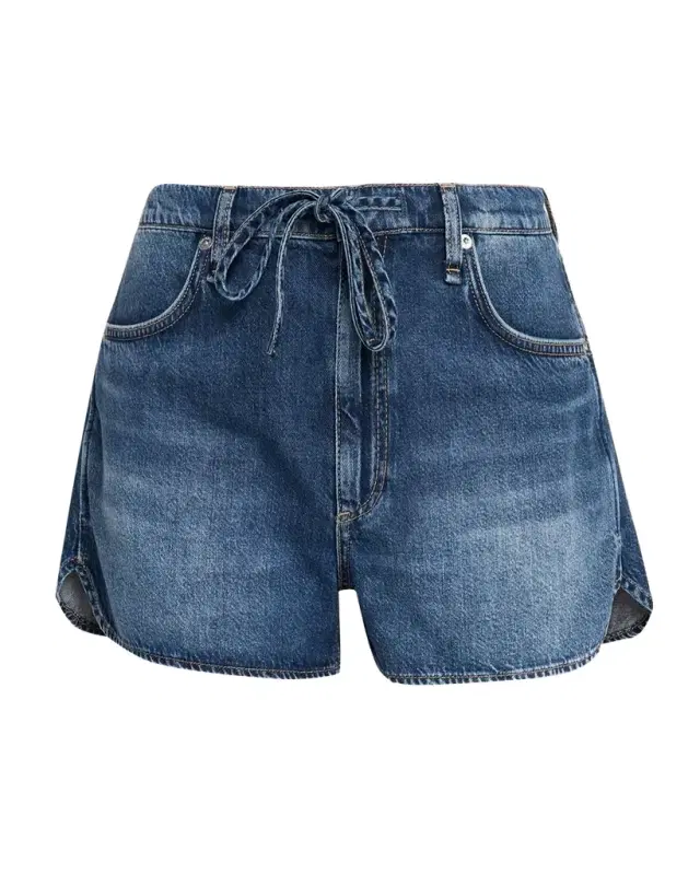 rag & bone Nolan Ultra-Featherweight Denim Drawstring Shorts