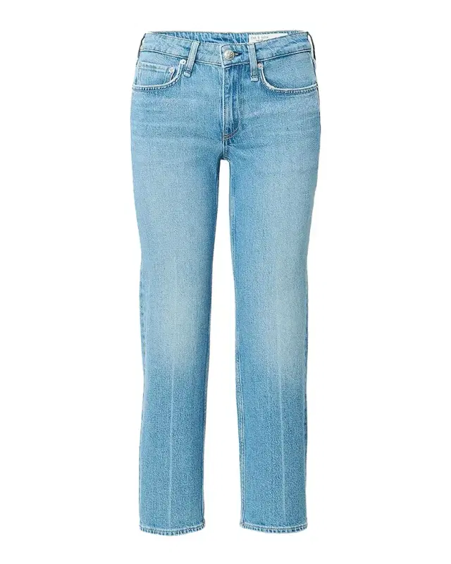 rag & bone Harlow Low-Rise Ankle Straight Jeans