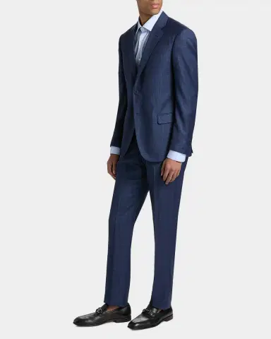 Emporio Armani Windowpane Plaid Single-Breasted Wool Suit | Thumbnail 7 Emporio Armani Windowpane Plaid Single-Breasted Wool Suit | Thumbnail 7