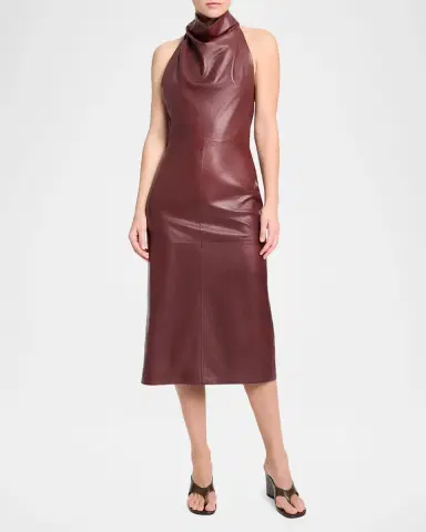 TWP Lola Leather Column Dress | Thumbnail 4 TWP Lola Leather Column Dress | Thumbnail 4
