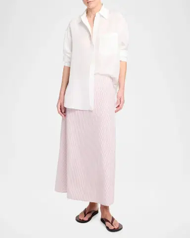 TWP Striped Cotton A-Line Skirt | Thumbnail 2 TWP Striped Cotton A-Line Skirt | Thumbnail 2