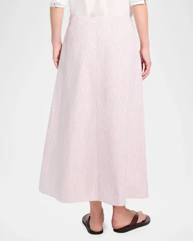 TWP Striped Cotton A-Line Skirt | Thumbnail 3 TWP Striped Cotton A-Line Skirt | Thumbnail 3
