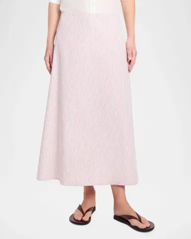 TWP Striped Cotton A-Line Skirt | Thumbnail 4 TWP Striped Cotton A-Line Skirt | Thumbnail 4