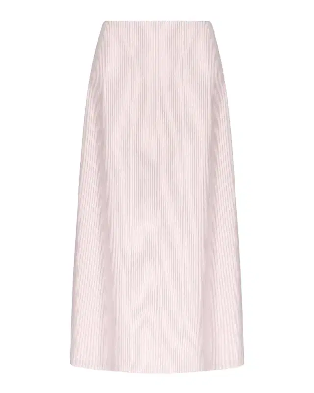 TWP Striped Cotton A-Line Skirt