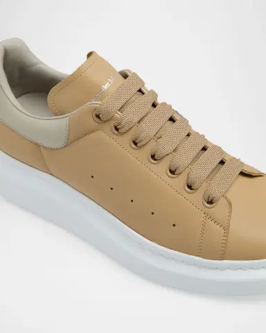 Alexander McQueen Men's Oversized Soft Leather Sneakers | Thumbnail 3 Alexander McQueen Men's Oversized Soft Leather Sneakers | Thumbnail 3