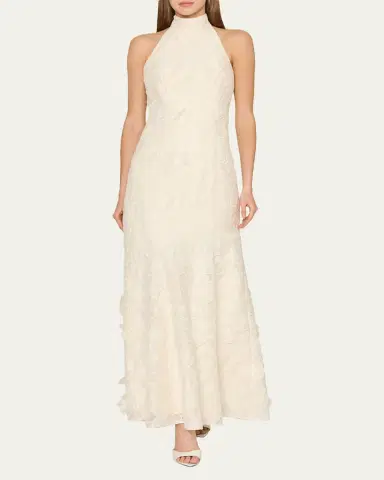 Milly Josefina Embroidered Halter Maxi Dress | Thumbnail 2 Milly Josefina Embroidered Halter Maxi Dress | Thumbnail 2