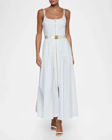 L'Agence Rima Belted Midi Dress | Thumbnail 2 L'Agence Rima Belted Midi Dress | Thumbnail 2