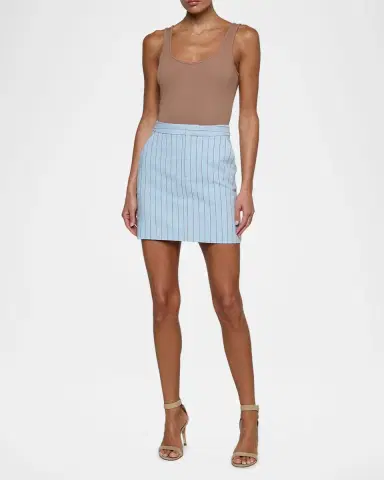 L 'AGENCE Vera Tailored Pinstripe Mini Skirt | Thumbnail 2