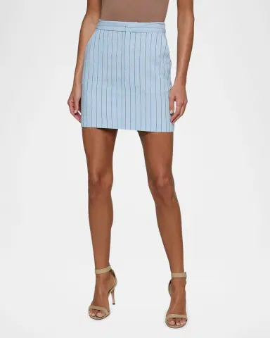 L 'AGENCE Vera Tailored Pinstripe Mini Skirt | Thumbnail 4