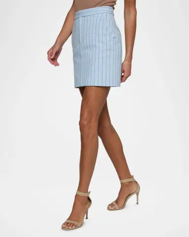 L 'AGENCE Vera Tailored Pinstripe Mini Skirt | Thumbnail 6