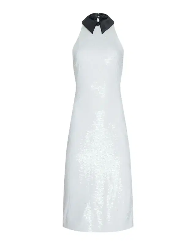 L 'Agence Lilith Sequin Contrast-Collar Bodycon Midi Dress