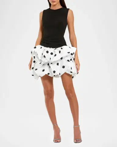 Mac Duggal Polka Dot Crepe Minidress | Thumbnail 2