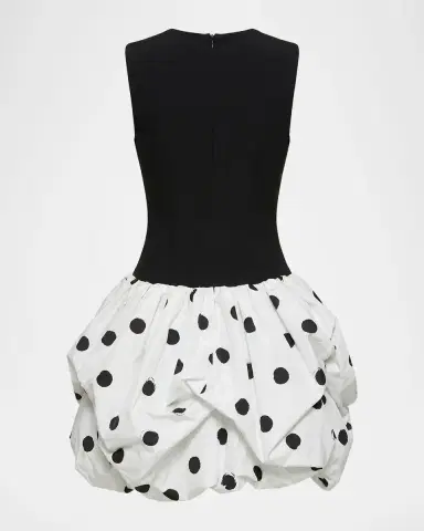 Mac Duggal Polka Dot Crepe Minidress | Thumbnail 5