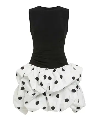 Mac Duggal Polka Dot Crepe Minidress | Thumbnail 1