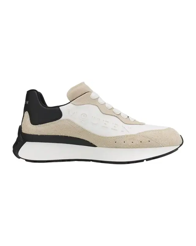 McQueen Men 's Sprint Runner Mixed Media Sneakers