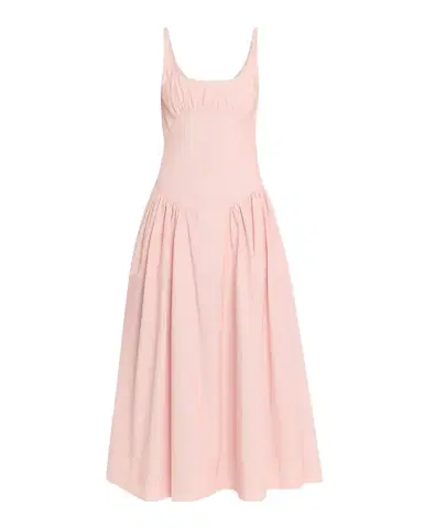 Proenza Schouler White Label Solira Seersucker Fit-&-Flare Midi Dress | Thumbnail 1 Proenza Schouler White Label Solira Seersucker Fit-&-Flare Midi Dress | Thumbnail 1