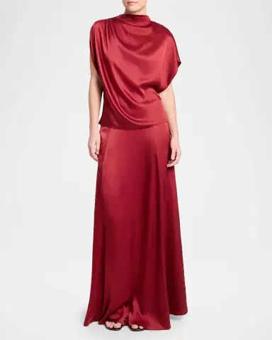 TWP Wish You Would Draped Silk Blouse | Thumbnail 2 TWP Wish You Would Draped Silk Blouse | Thumbnail 2