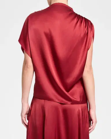 TWP Wish You Would Draped Silk Blouse | Thumbnail 3 TWP Wish You Would Draped Silk Blouse | Thumbnail 3