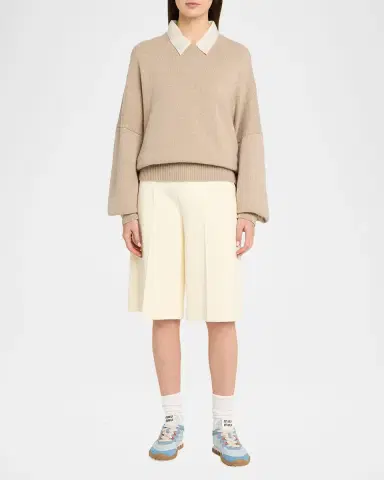 Miu Miu Technical Fabric and Suede Low-Top Sneakers | Thumbnail 3 Miu Miu Technical Fabric and Suede Low-Top Sneakers | Thumbnail 3