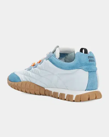 Miu Miu Technical Fabric and Suede Low-Top Sneakers | Thumbnail 4 Miu Miu Technical Fabric and Suede Low-Top Sneakers | Thumbnail 4