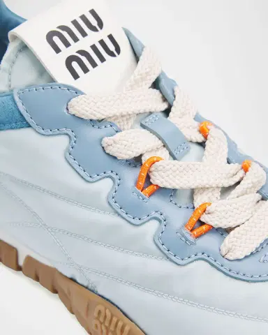Miu Miu Technical Fabric and Suede Low-Top Sneakers | Thumbnail 5 Miu Miu Technical Fabric and Suede Low-Top Sneakers | Thumbnail 5