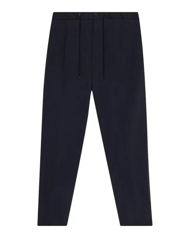 Men 's Single-Pleat Linen Canvas Trousers
