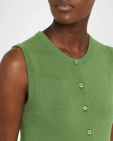 Vince Sleeveless Patch Pocket Cardigan | Thumbnail 5 Vince Sleeveless Patch Pocket Cardigan | Thumbnail 5