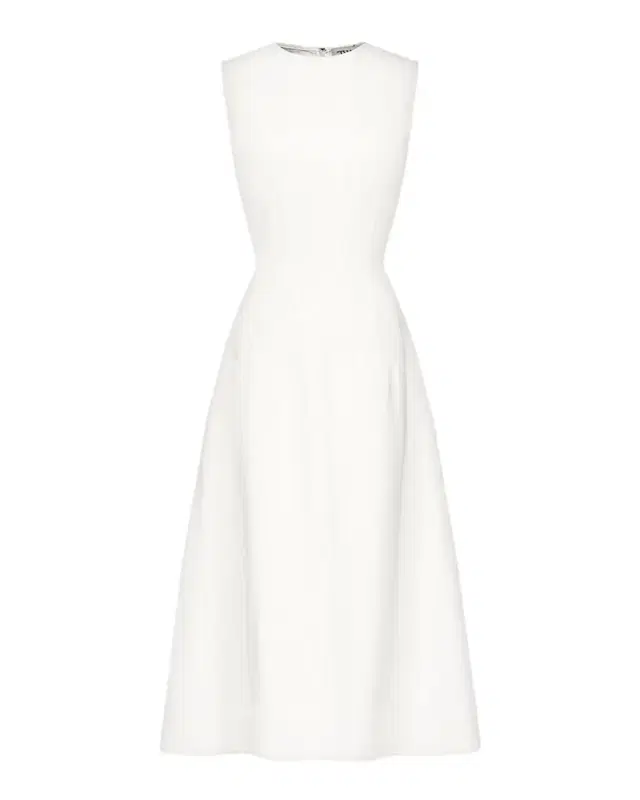 TWP Crewneck Linen-Blend Midi Dress
