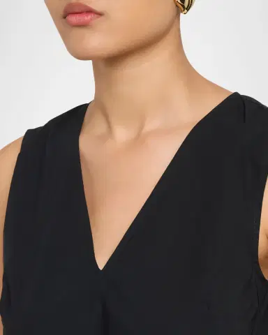 Proenza Schouler White Label Loren Sleeveless Ruched Waist Cotton Midi Dress | Thumbnail 5 Proenza Schouler White Label Loren Sleeveless Ruched Waist Cotton Midi Dress | Thumbnail 5