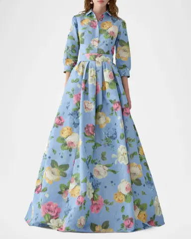 Carolina Herrera Ana Floral Button-Down Shirt | Thumbnail 2 Carolina Herrera Ana Floral Button-Down Shirt | Thumbnail 2