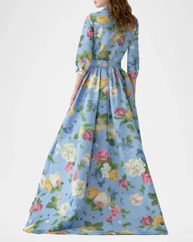 Carolina Herrera Ana Floral Button-Down Shirt | Thumbnail 3 Carolina Herrera Ana Floral Button-Down Shirt | Thumbnail 3