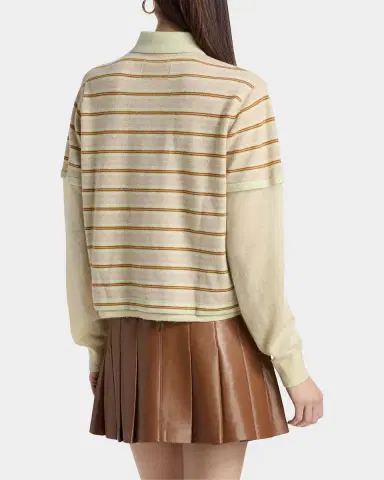 Guest in Residence Layered Stripe Cashmere Rugby Sweater | Thumbnail 3