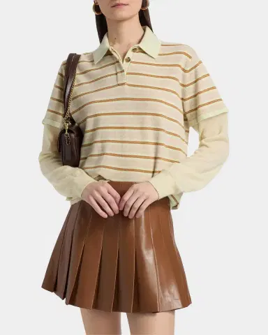 Guest in Residence Layered Stripe Cashmere Rugby Sweater | Thumbnail 4
