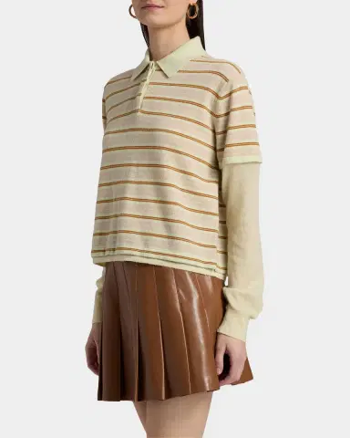 Guest in Residence Layered Stripe Cashmere Rugby Sweater | Thumbnail 7