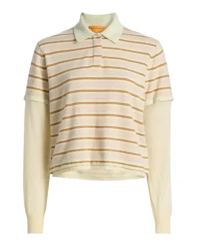 Guest in Residence Layered Stripe Cashmere Rugby Sweater | Thumbnail 1