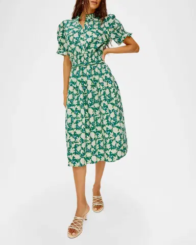 Rails Makayla Floral Cotton Midi Dress | Thumbnail 4