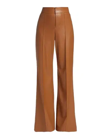 ALICE + OLIVIA Dylan Vegan Leather Wide-Leg Pants | Thumbnail 1
