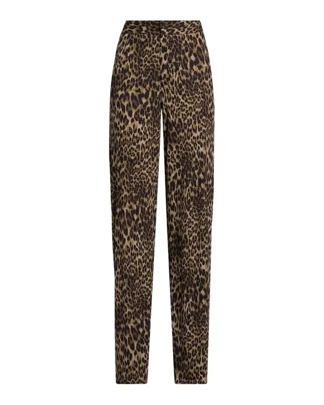 Nili Lotan Kiana Leopard Wide-Leg Pants