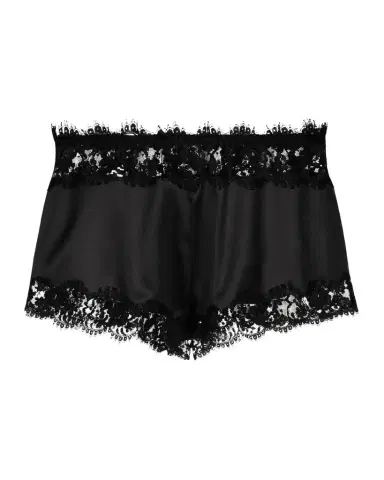 Dolce & Gabbana Lace-Trim Stretch Silk Slip Shorts | Thumbnail 1 Dolce & Gabbana Lace-Trim Stretch Silk Slip Shorts | Thumbnail 1