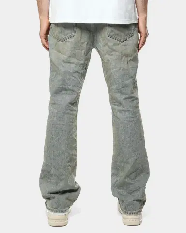 PURPLE Men's Dirty Fade Relaxed Boot-Cut Jeans | Thumbnail 2