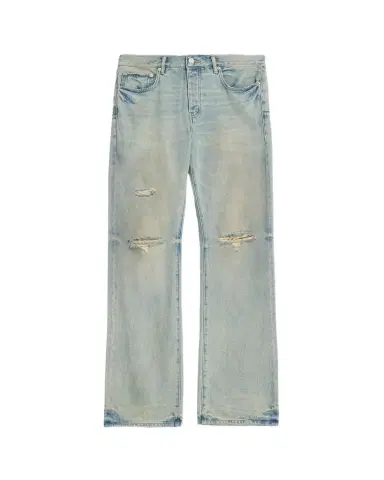 PURPLE Men's Dirty Fade Relaxed Boot-Cut Jeans | Thumbnail 1