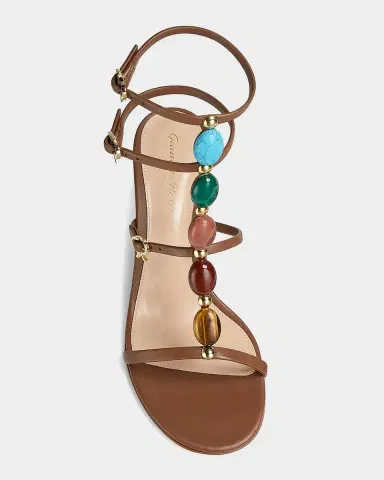 Gianvito Rossi Shanti 70MM Nappa Leather Sandals | Thumbnail 4 Gianvito Rossi Shanti 70MM Nappa Leather Sandals | Thumbnail 4
