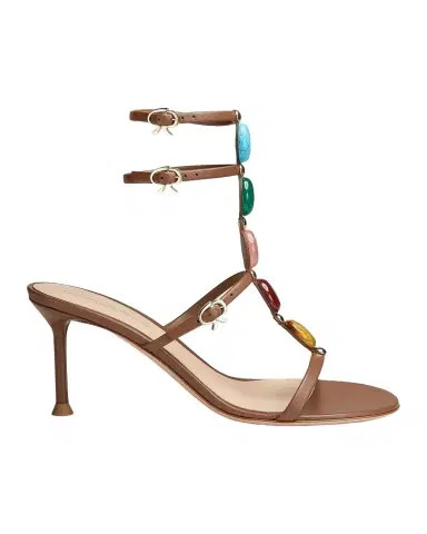 Gianvito Rossi Shanti 70MM Nappa Leather Sandals | Thumbnail 1 Gianvito Rossi Shanti 70MM Nappa Leather Sandals | Thumbnail 1