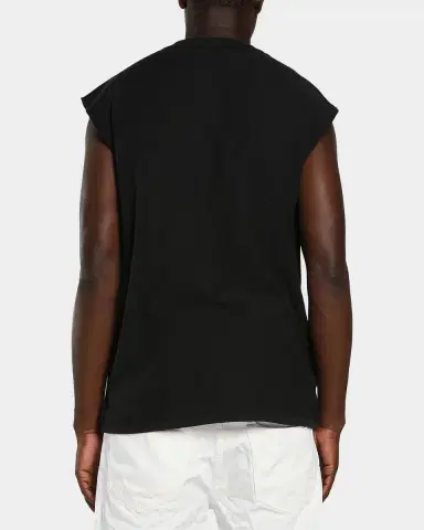 PURPLE Men 's Textured Graphic Sleeveless T-Shirt | Thumbnail 2